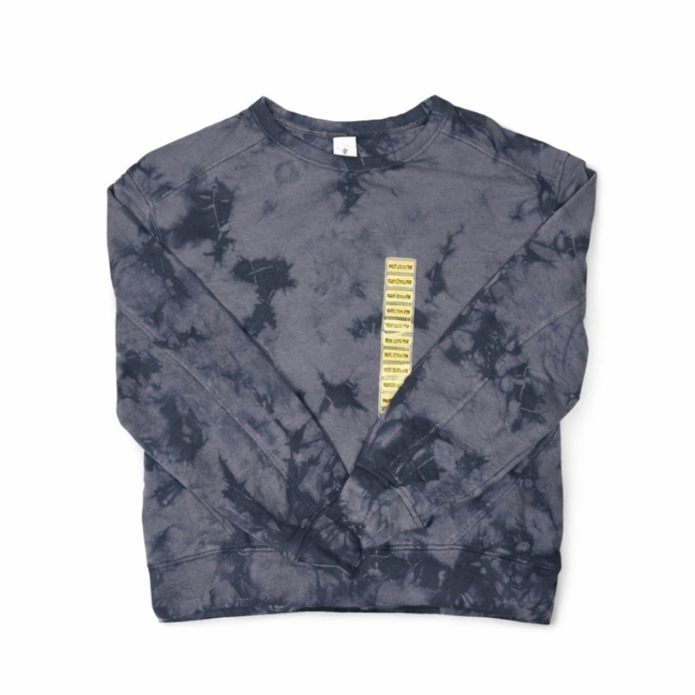 NWT Stylish Charcoal Tie-Dye Crewneck Sweater